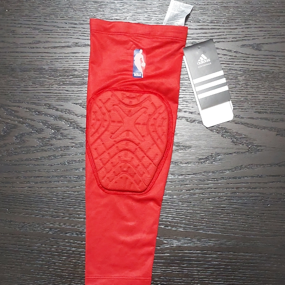 Adidas Red Padded Arm Sleeve with NBA Logo